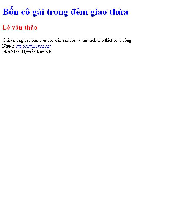 Bốn cô gái trong đêm giao thừa
