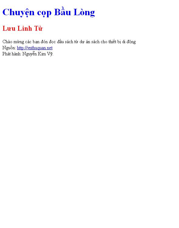 Chuyện cọp Bầu Lòng
