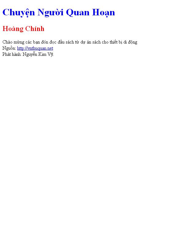 Chuyện Người Quan Hoạn