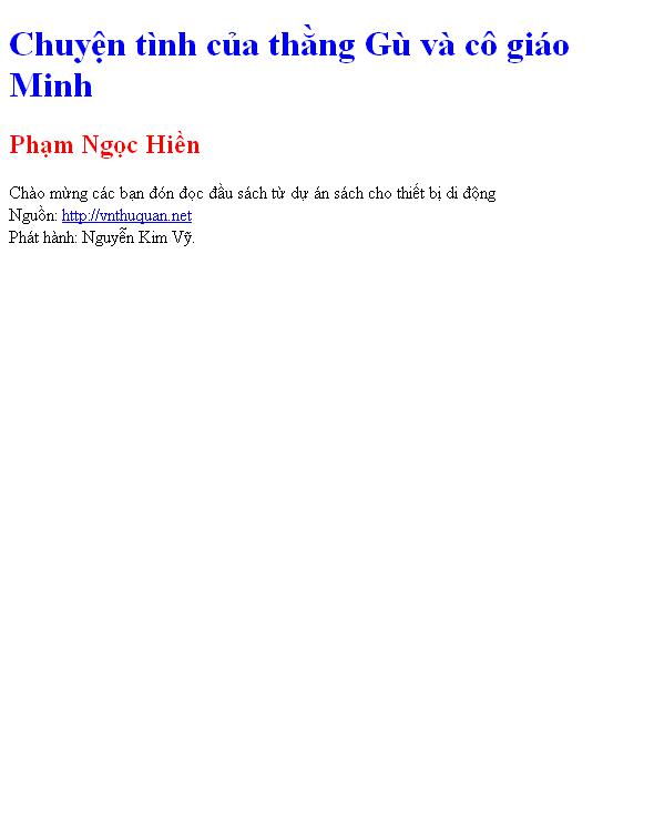 Chuyện tình của thằng Gù và cô giáo Minh