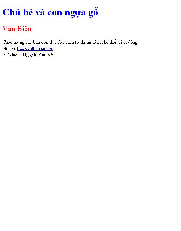 Chú bé và con ngựa gỗ
