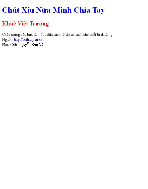Chút Xíu Nữa Mình Chia Tay