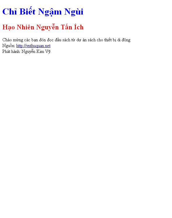 Chỉ Biết Ngậm Ngùi