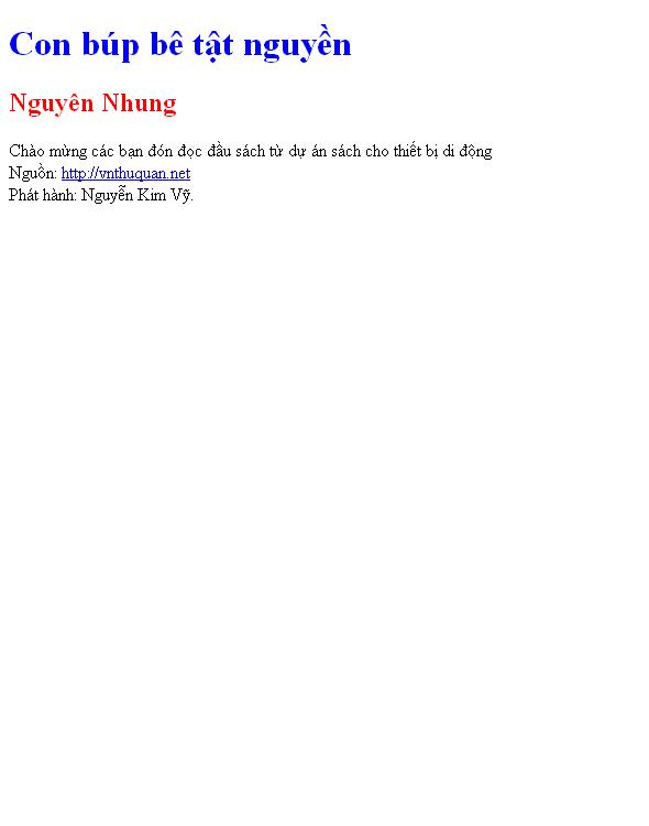 Con búp bê tật nguyền