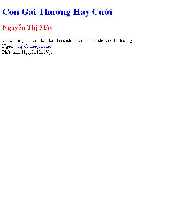 Con Gái Thường Hay Cười