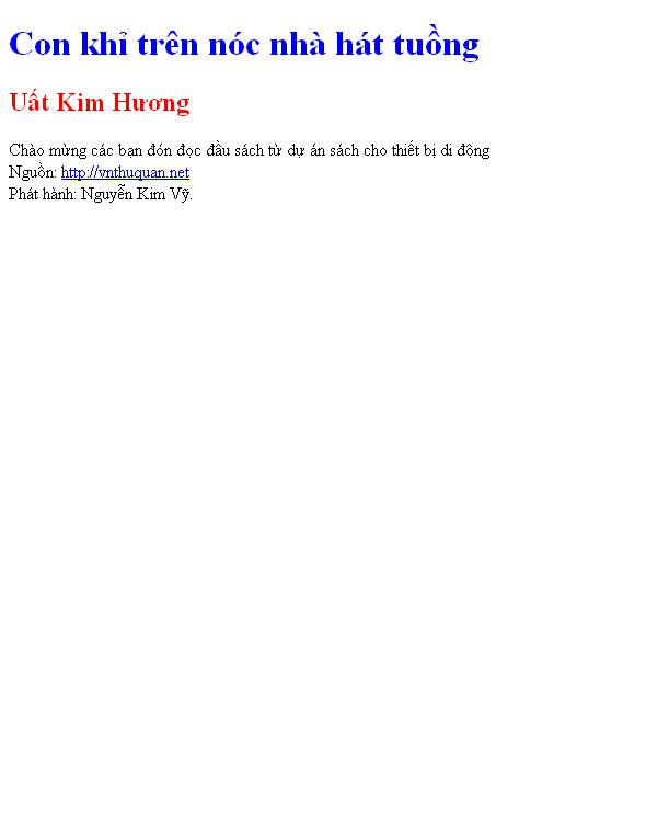 Con khỉ trên nóc nhà hát tuồng