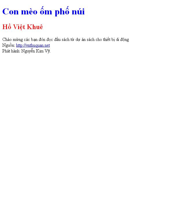 Con mèo ốm phố núi