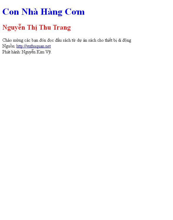 Con Nhà Hàng Cơm