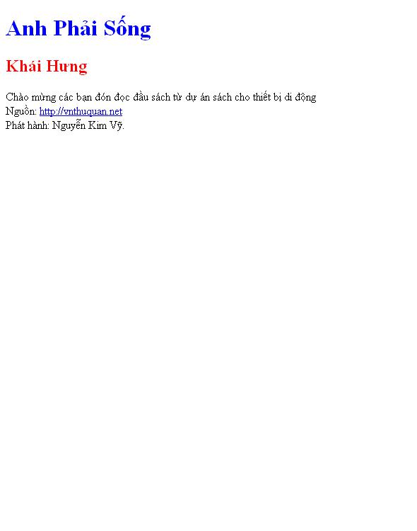 Anh Phải Sống
