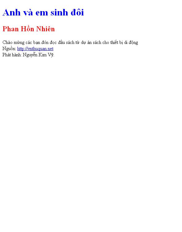 Anh và em sinh đôi