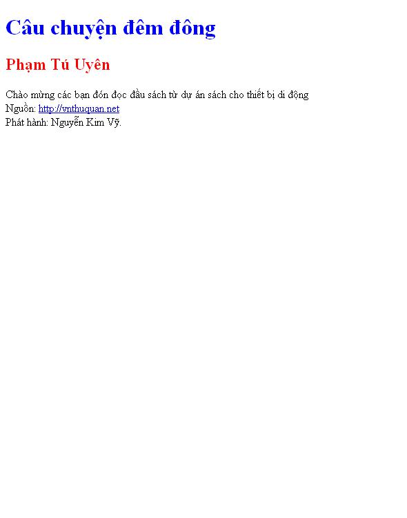 Câu chuyện đêm đông