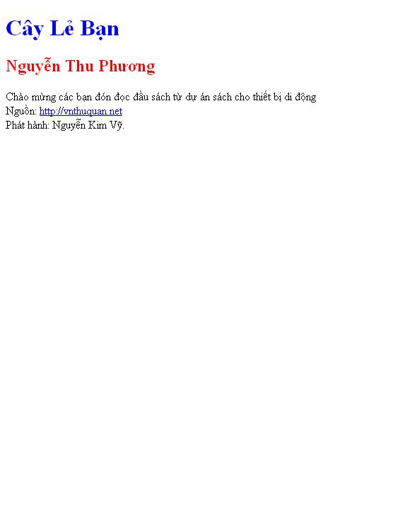 Cây Lẻ Bạn