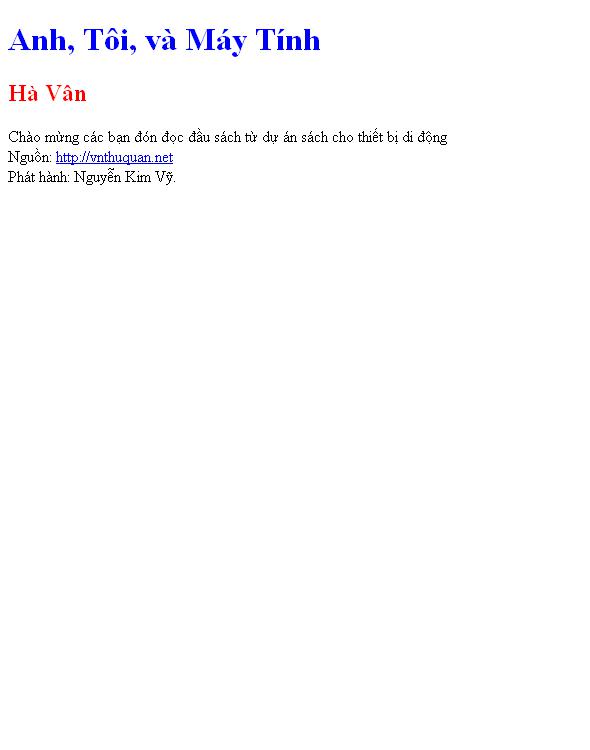 Anh, Tôi, và Máy Tính