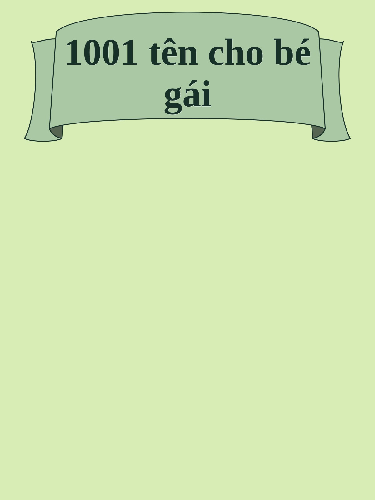1001 tên cho bé gái