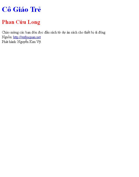 Cô Giáo Trẻ