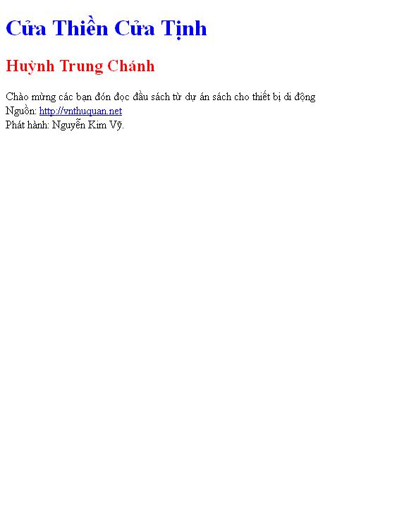 Cửa Thiền Cửa Tịnh