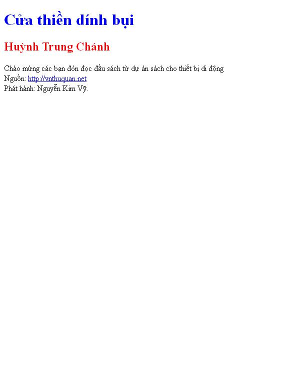 Cửa thiền dính bụi