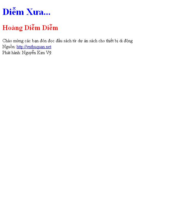 Diễm Xưa...
