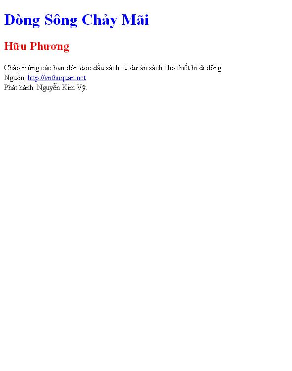 Dòng Sông Chảy Mãi