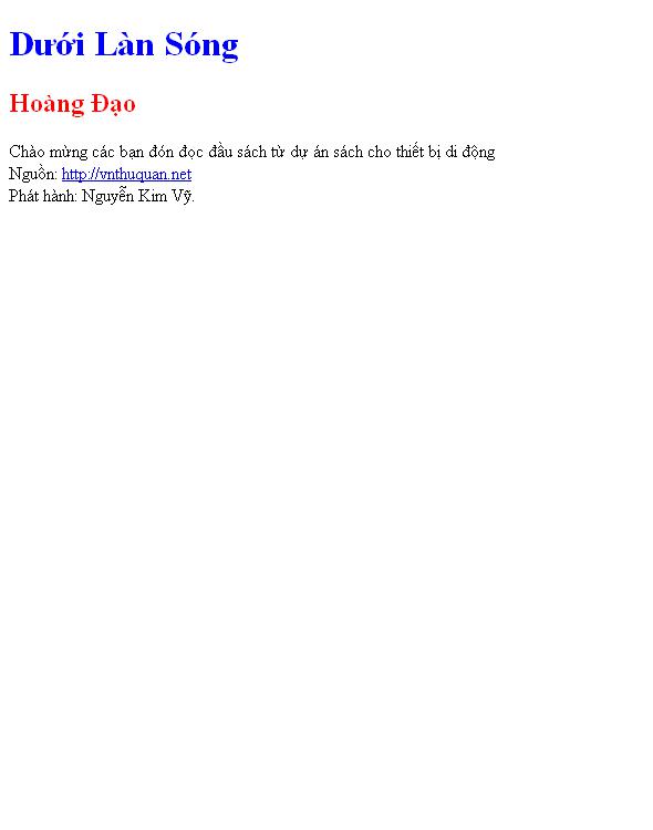 Dưới Làn Sóng