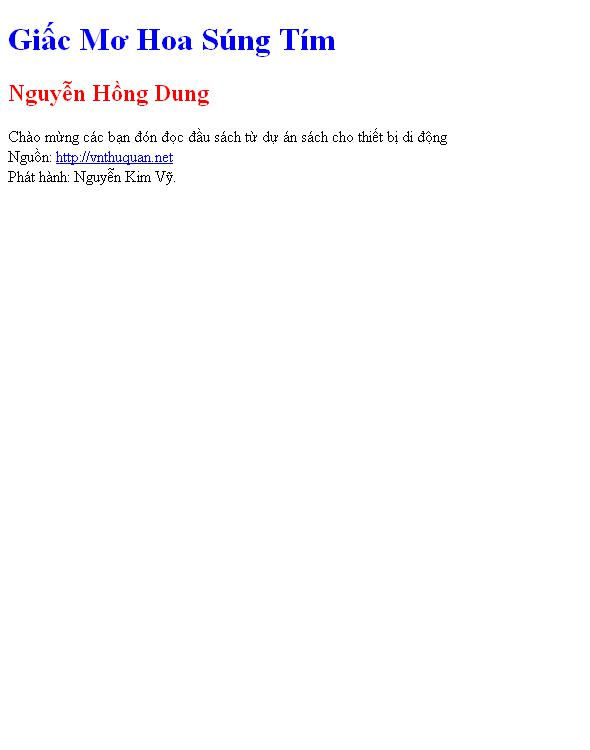 Giấc Mơ Hoa Súng Tím