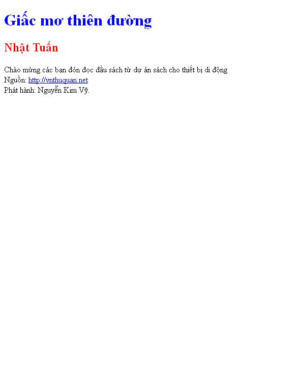 Giấc mơ thiên đường