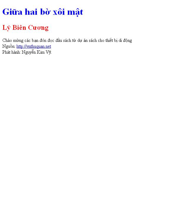 Giữa hai bờ xôi mật