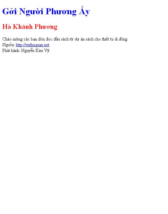 Gởi Người Phương Ấy