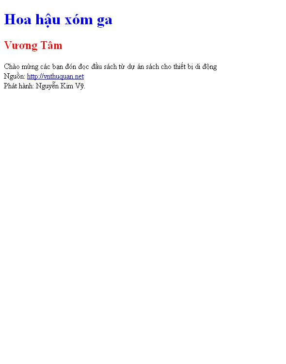 Hoa hậu xóm ga