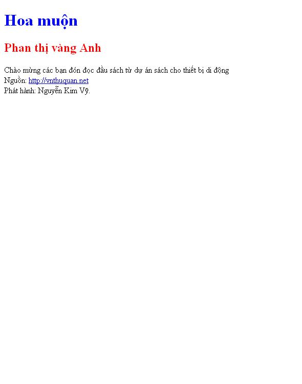 Hoa muộn