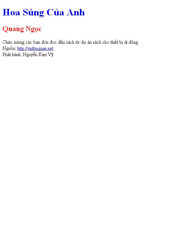 Hoa Súng Của Anh