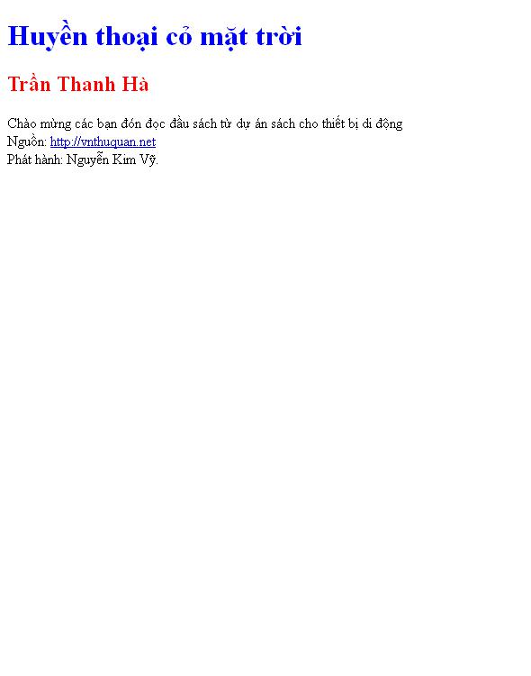 Huyền thoại cỏ mặt trời
