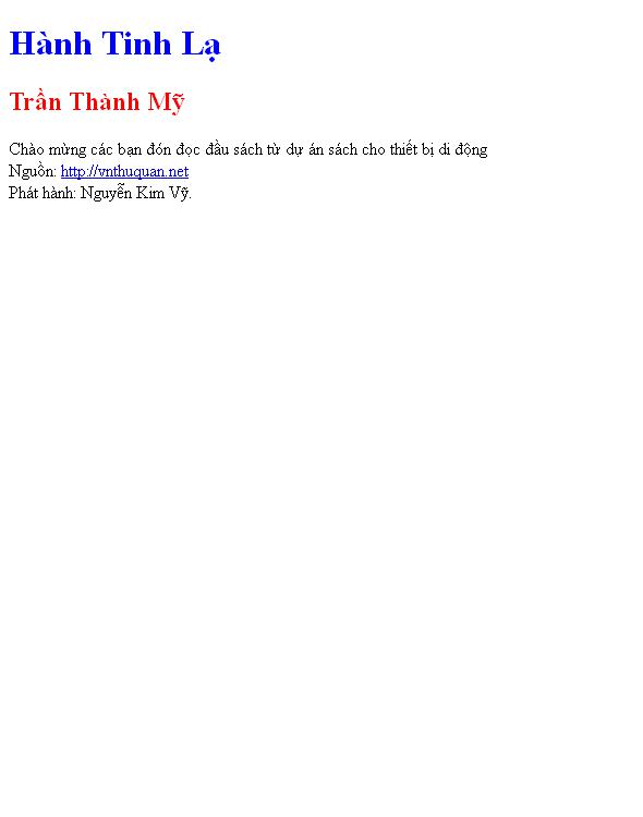 Hành Tinh Lạ