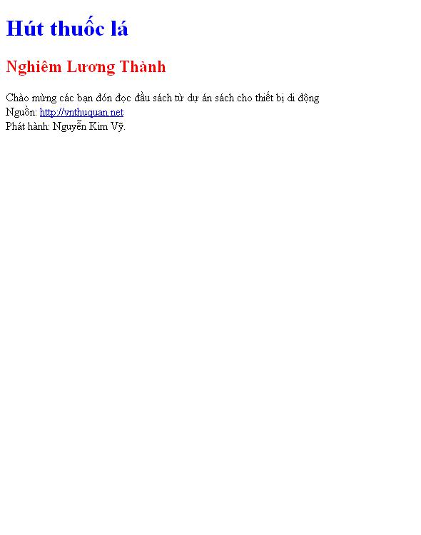 Hút thuốc lá