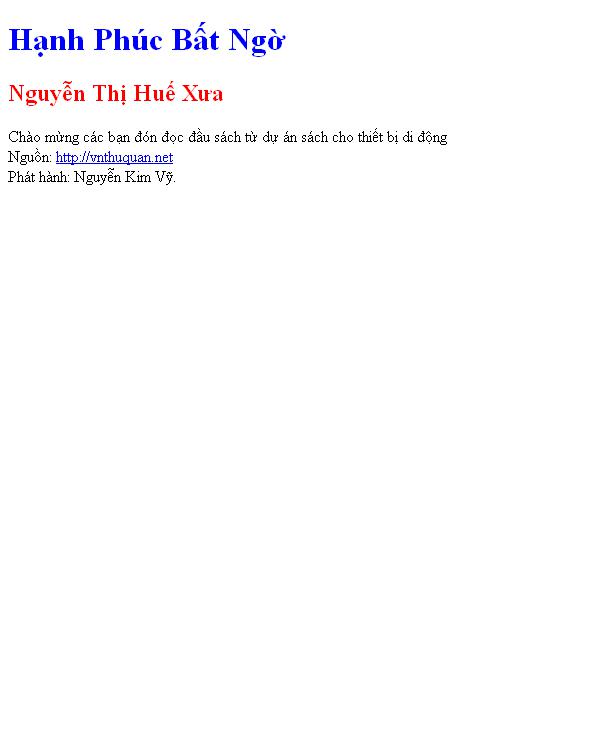 Hạnh Phúc Bất Ngờ