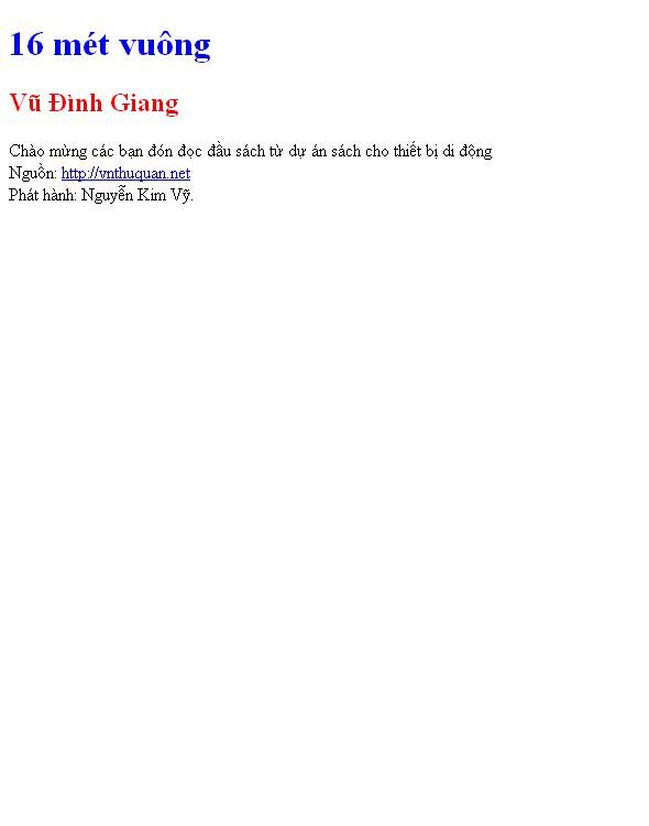 16 mét vuông