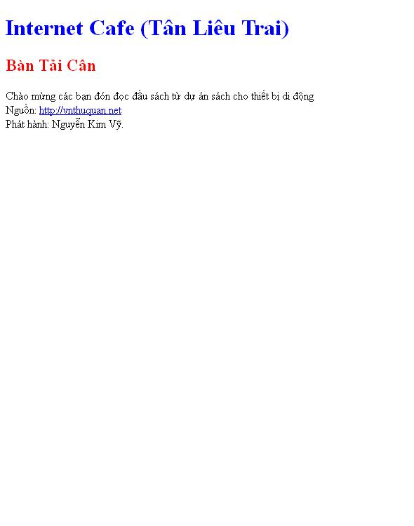 Internet Cafe (Tân Liêu Trai)