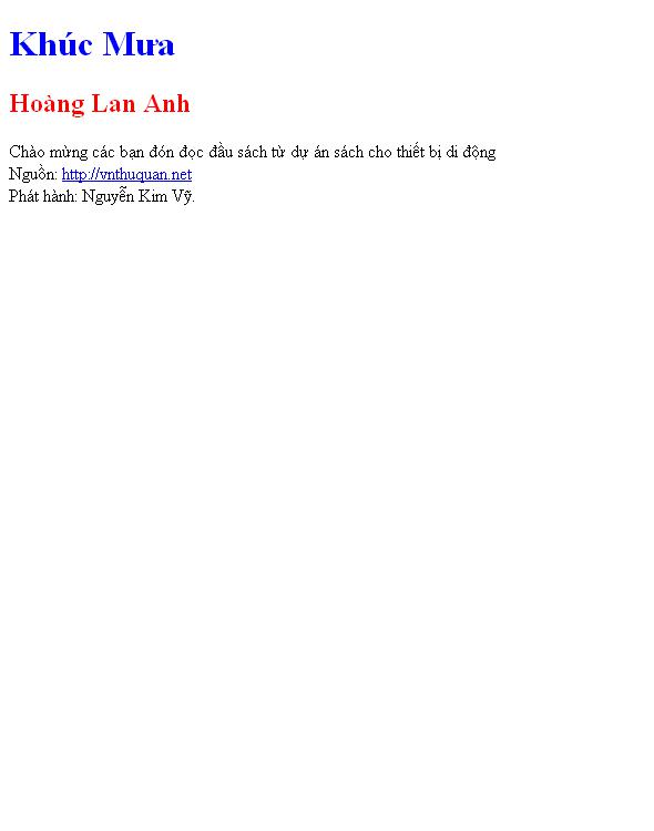 Khúc Mưa