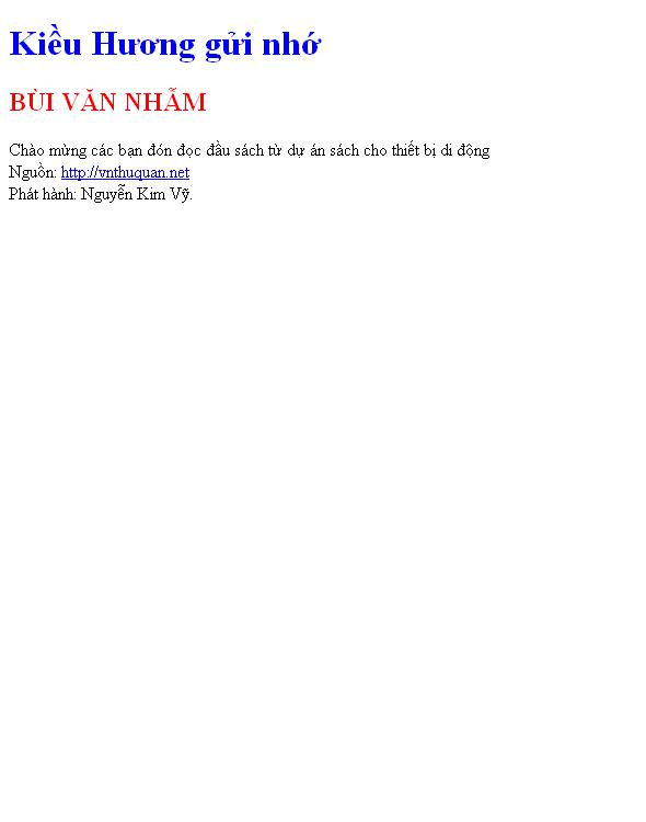 Kiều Hương gửi nhớ