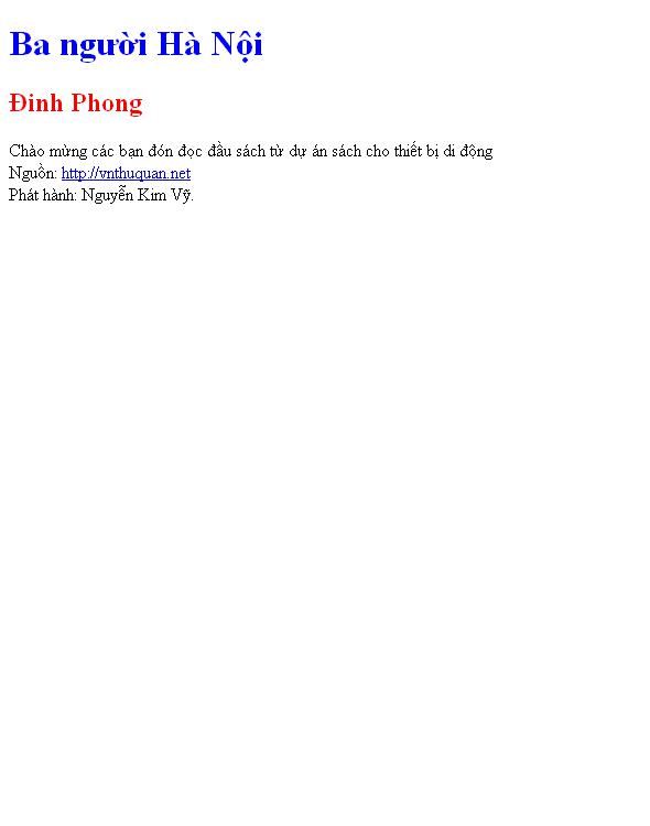 Ba người Hà Nội