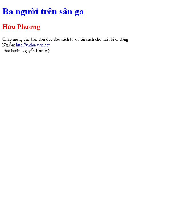 Ba người trên sân ga