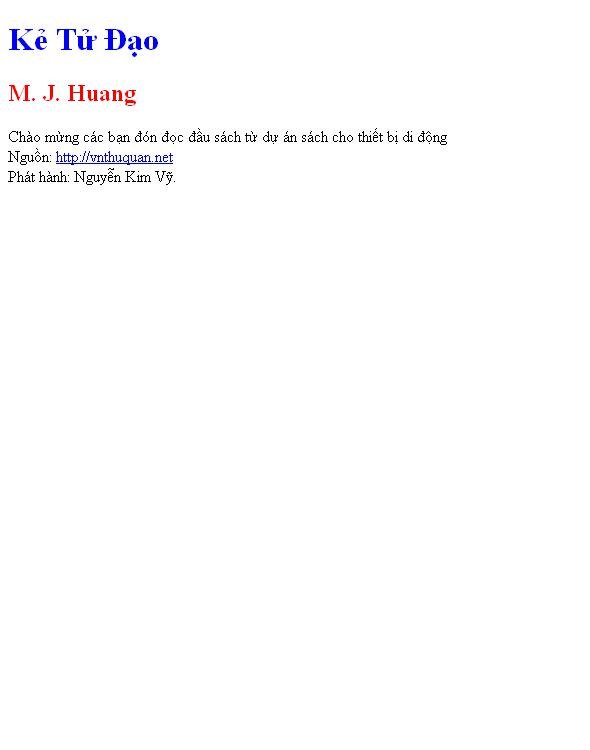 Kẻ Tử Đạo