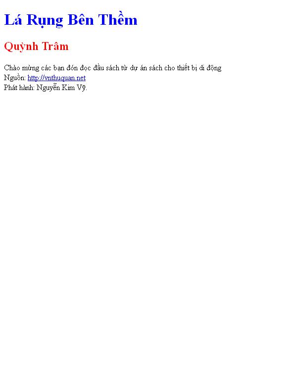Lá Rụng Bên Thềm
