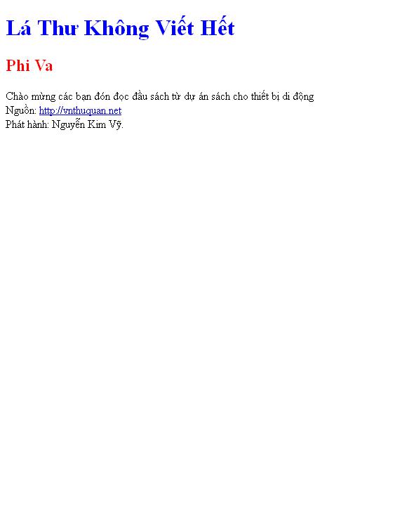 Lá Thư Không Viết Hết
