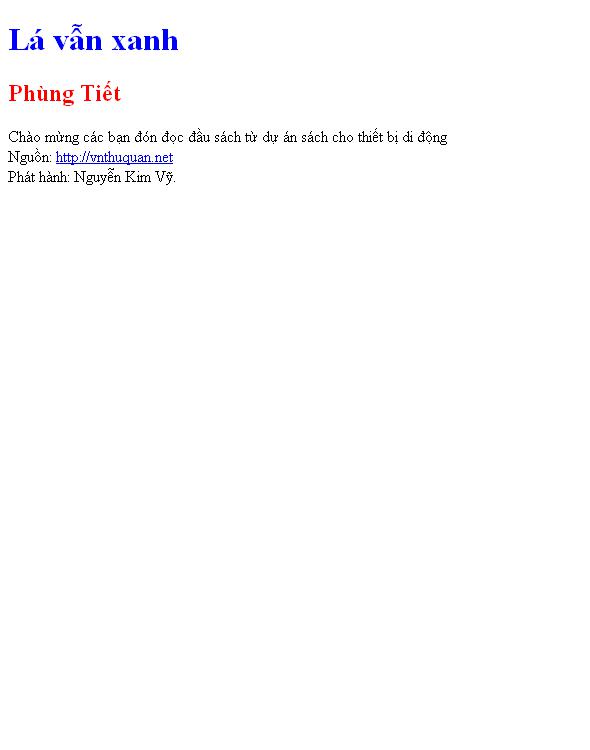 Lá vẫn xanh