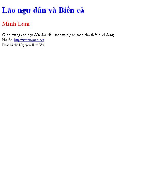 Lão ngư dân và Biển cả