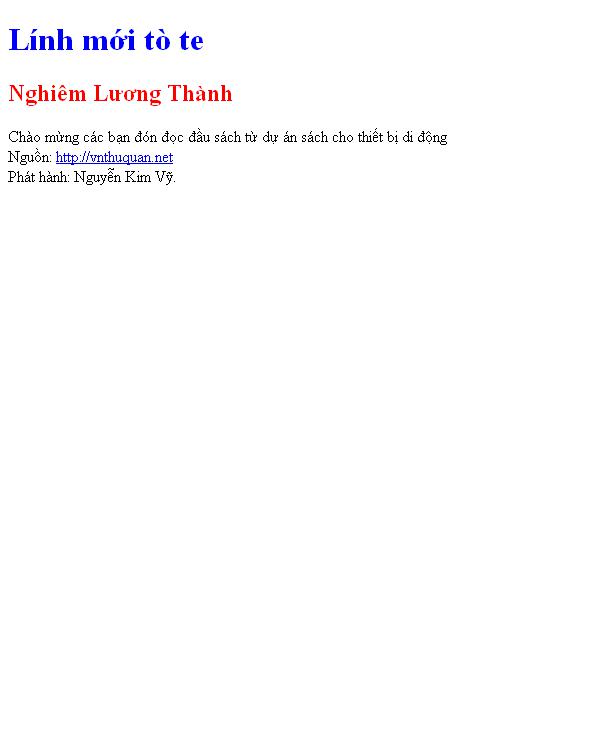 Lính mới tò te