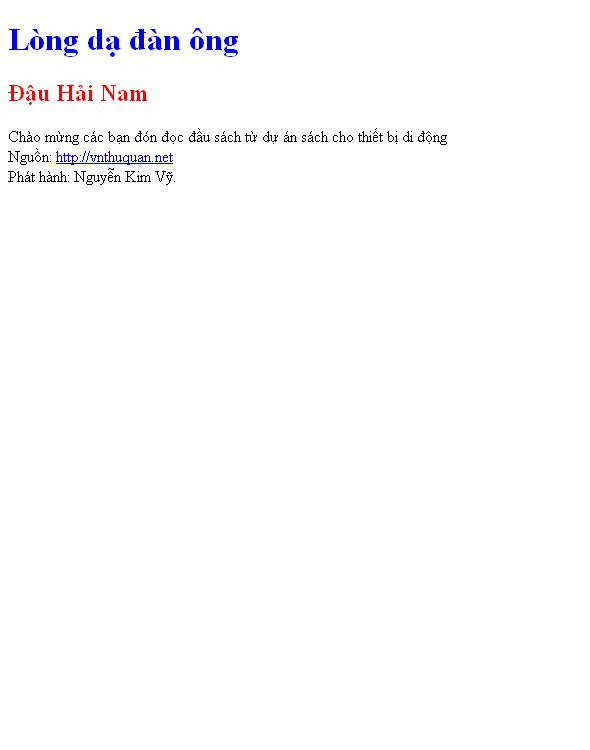 Lòng dạ đàn ông