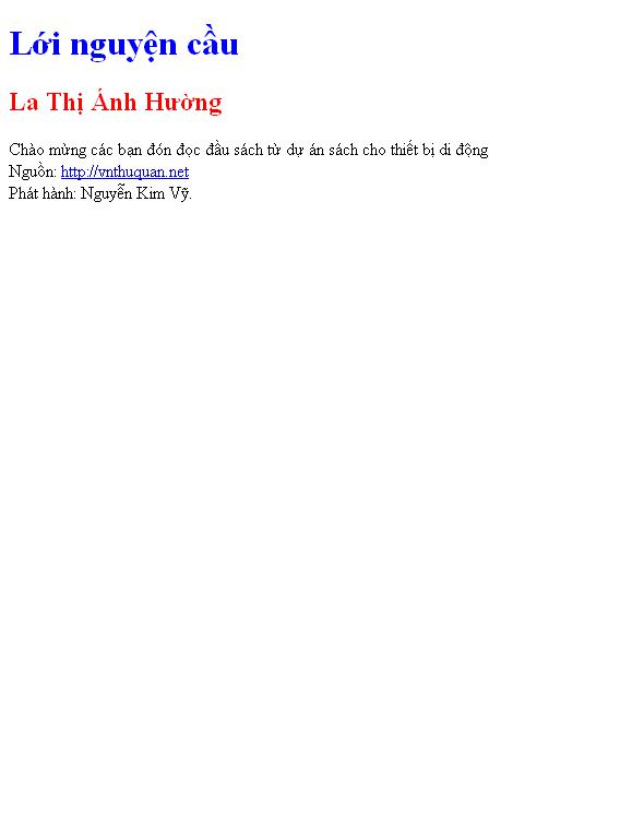 Lới nguyện cầu