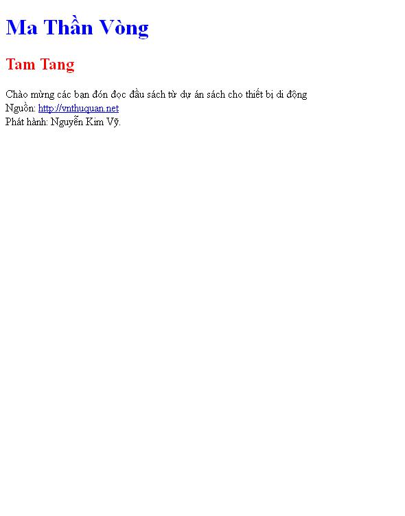 Ma Thần Vòng
